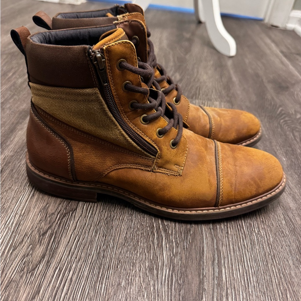 SONOMA Men's Brown Faux Leather ankle Boots size 10.5